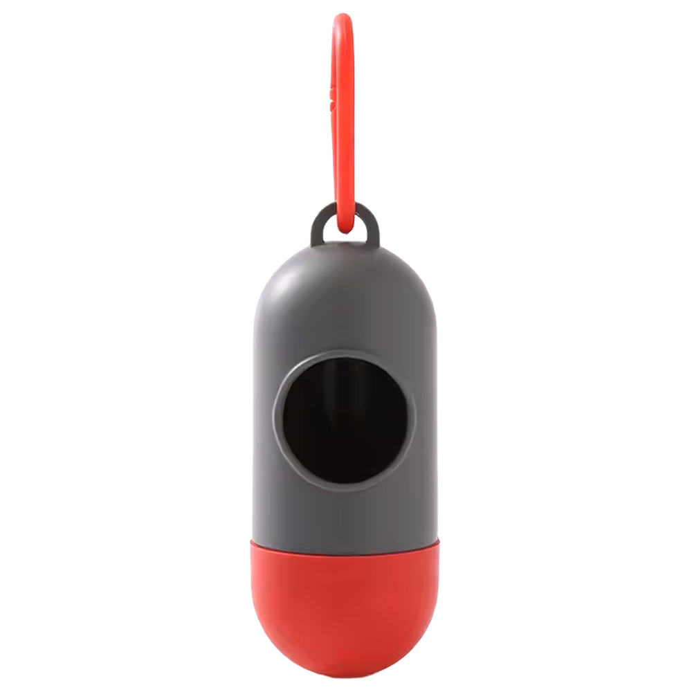 Dispensador de Bolsitas para Popó de Perro – Portátil con Gancho e Incluye 1 Rollo