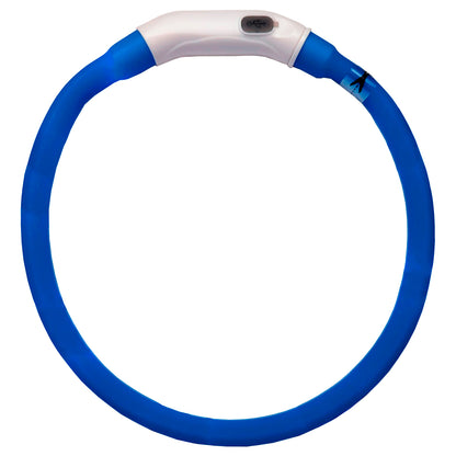Collar LED Recargable USB-C para Perros – Silicona Ajustable (40 cm / 55 cm) • 4 Modos de Luz • Resistente al Agua IPX4