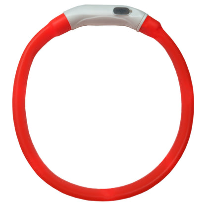 Collar LED Recargable USB-C para Perros – Silicona Ajustable (40 cm / 55 cm) • 4 Modos de Luz • Resistente al Agua IPX4