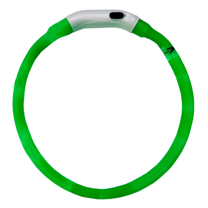 Collar LED Recargable USB-C para Perros – Silicona Ajustable (40 cm / 55 cm) • 4 Modos de Luz • Resistente al Agua IPX4