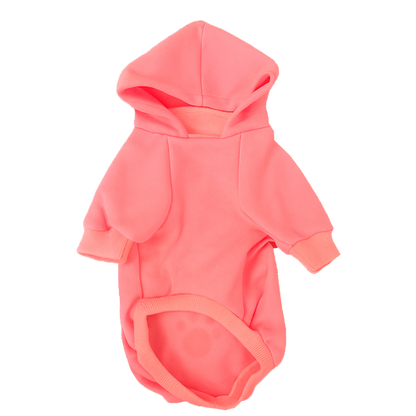 Suéter clásico para perro color rosa con capucha, ropa de Peluchín Store.